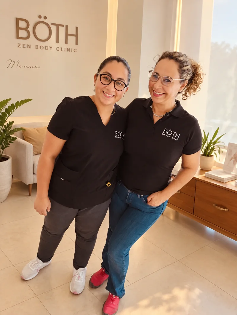 Adri y Anali, integrantes del equipo BÖTH, en las instalaciones de la clínica